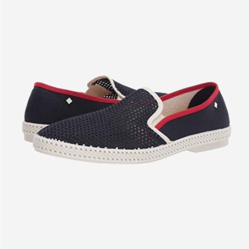 Rivieras Blue/Red Cotton Mesh Breathable Loafers Unisex EU42 W10.5-11 M9